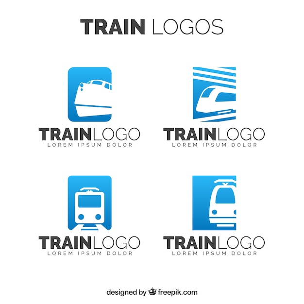 Vector gratuito varios logos de tren