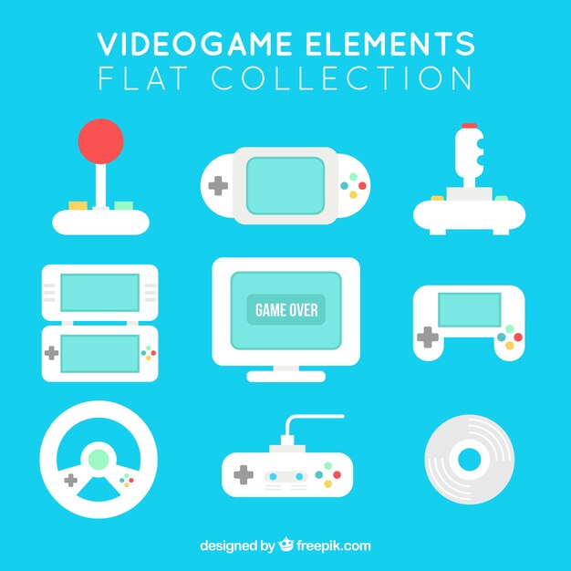 Varios objetos para videojuegos