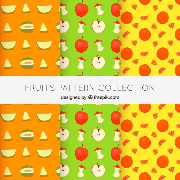 Vector gratuito varios patrones de frutas