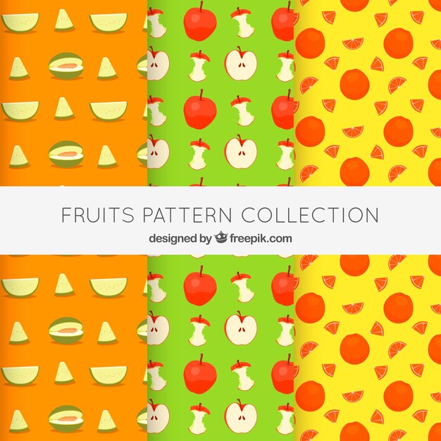 Varios patrones de frutas