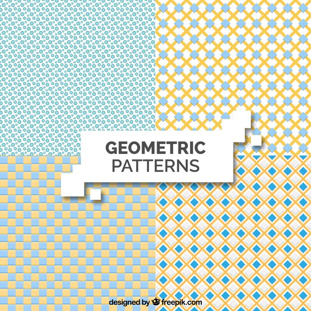 Varios patrones vintage geométricos