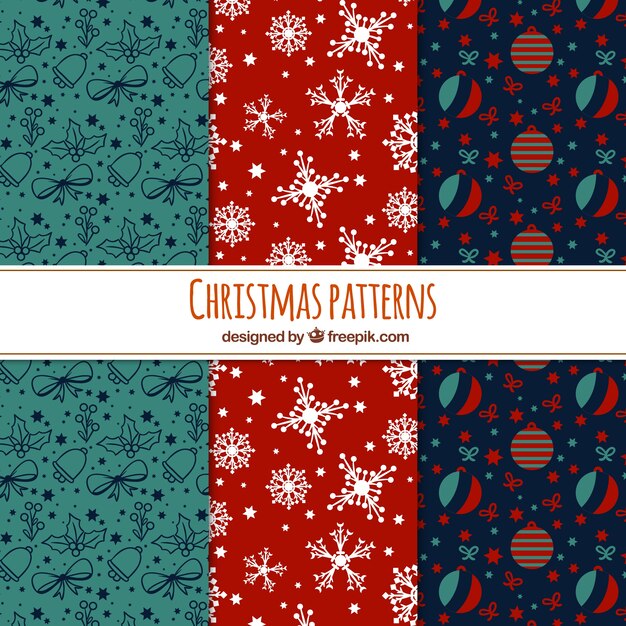 Varios patrones vintage de navidad