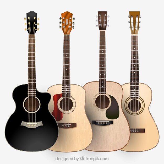 Varios tipos de guitarras 