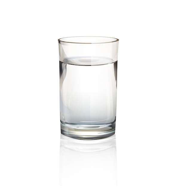 Vaso de agua aislado