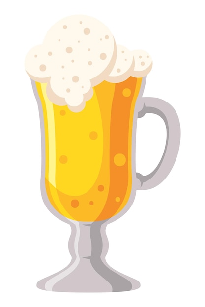 Vector gratuito vaso de cerveza con diseño de espuma