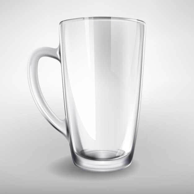 Vaso de cristal realista