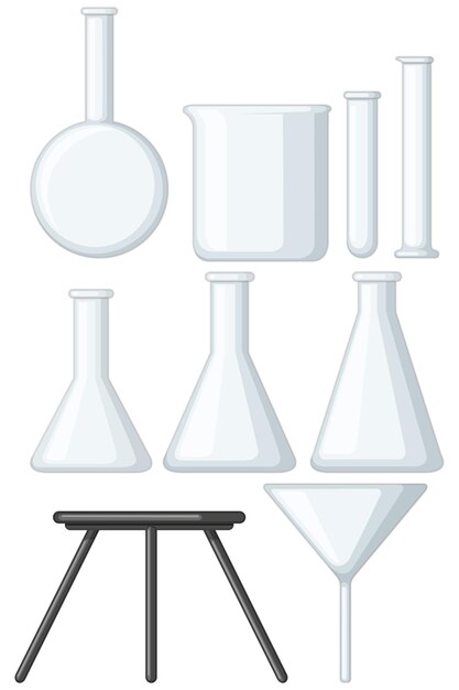 Vasos en blanco y soporte de metal