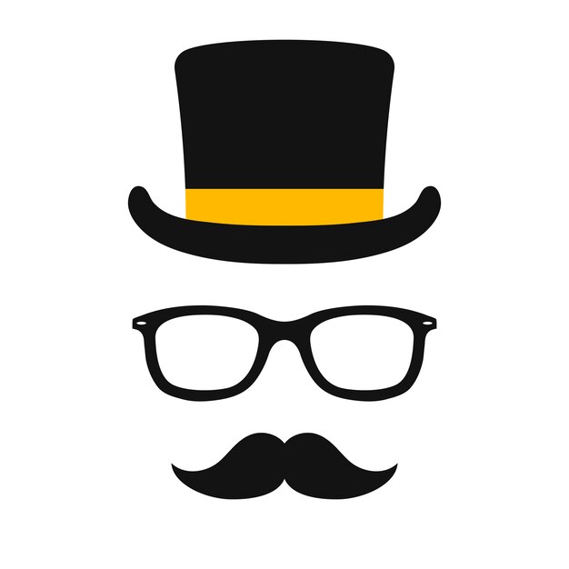 Vector de accesorios de cabina de foto masculina