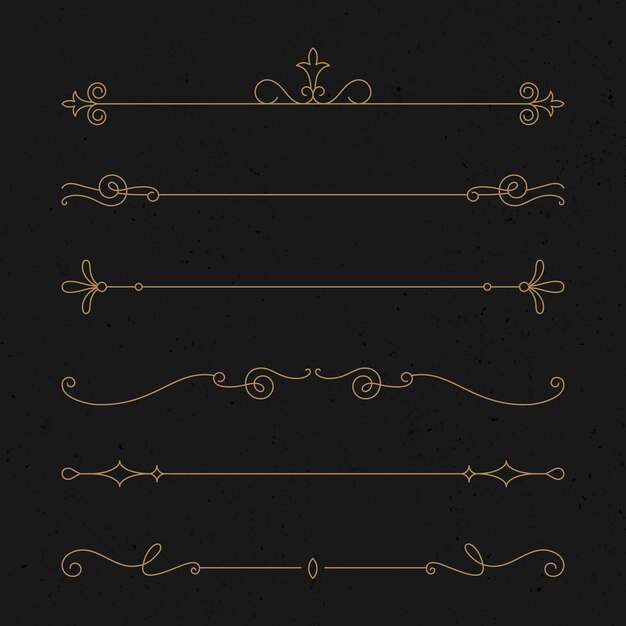 Vector de adorno vintage en oro de lujo
