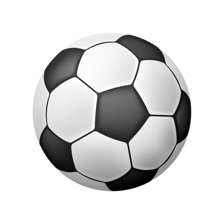 Vector aislado balón de fútbol realista sobre blanco
