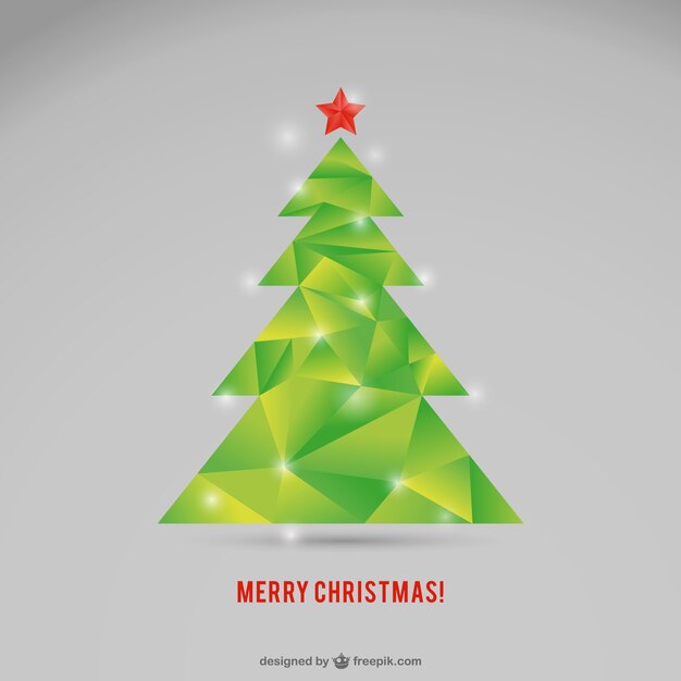 Vector árbol de Navidad poligonal