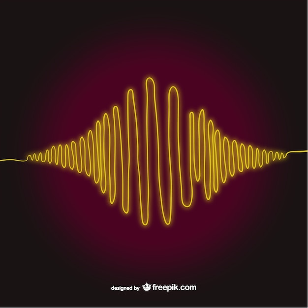 Vector artístico de ondas de sonido