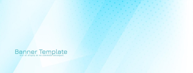 Vector de banner de color azul moderno de diseño geométrico abstracto