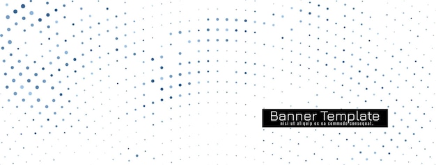 Vector de banner de diseño de semitono decorativo moderno