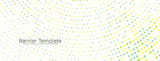 Vector de banner de diseño de semitono elegante abstracto