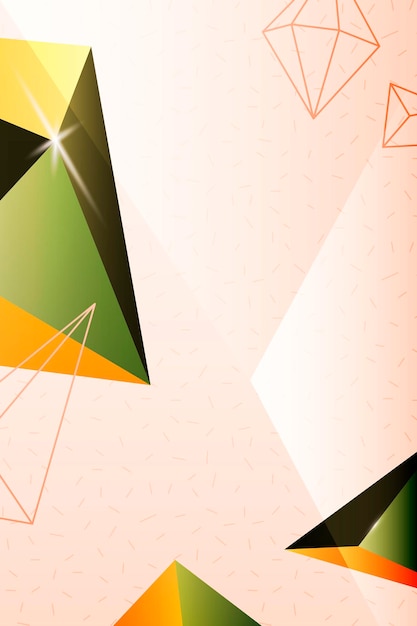 Vector de banner estampado de forma geométrica verde retro