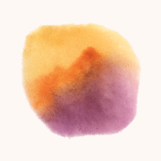 Vector de banner de estilo acuarela amarillo y púrpura