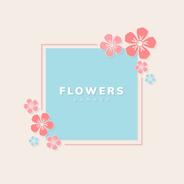 Vector de banner floral