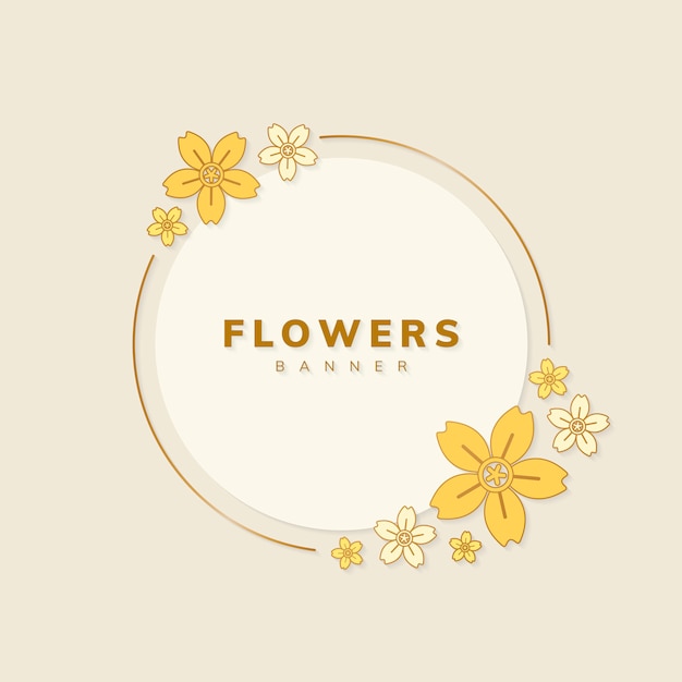 Vector de banner floral