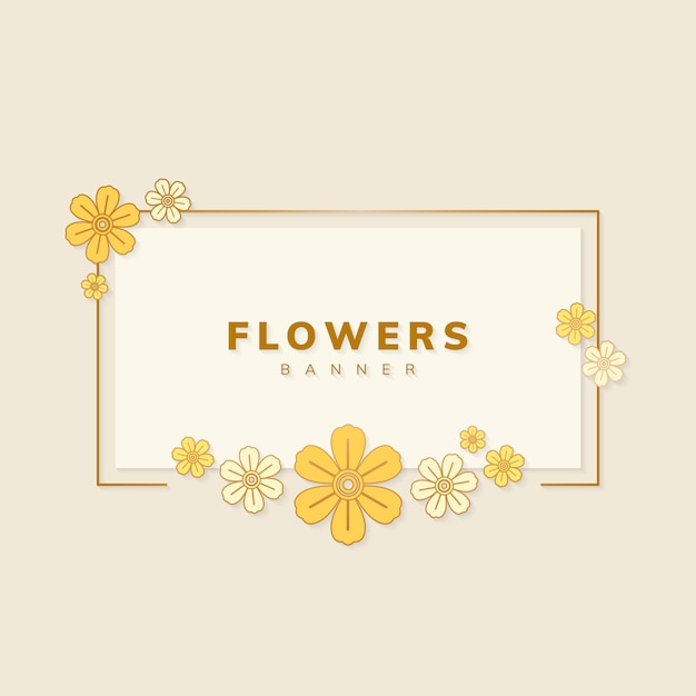 Vector de banner floral