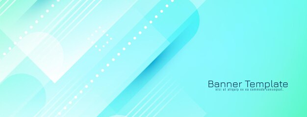 Vector de banner geométrico azul brillante moderno