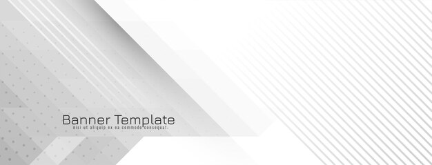 Vector de banner geométrico futurista mosaico crsytal gris y blanco