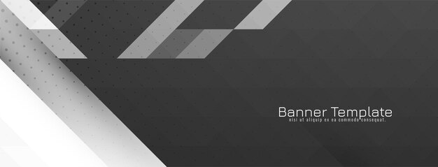 Vector de banner geométrico de mosaico crsytal gris y blanco futurista