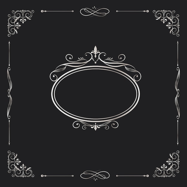 Vector gratuito vector de banner de ornamento caligráfico decorativo