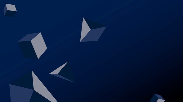 Vector de banner social geométrico azul marino