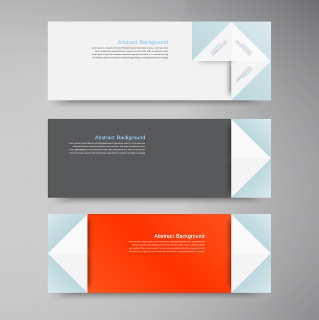 Vector banners de color. Curva y papel