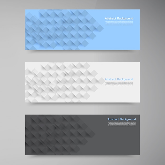 Vector banners y plazas. Conjunto de colores