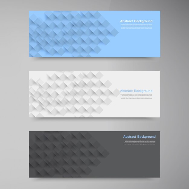 Vector banners y plazas. Conjunto de colores
