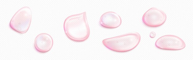Vector de bola de agua de colágeno de burbuja de jabón rosa 3D