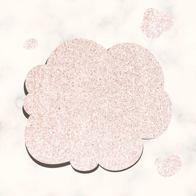 Vector de burbujas de pensamiento en estilo de textura rosa brillo