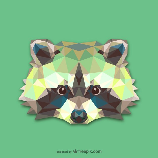 Vector cabeza de mapache