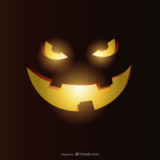 Vector calabaza sonriente de Halloween