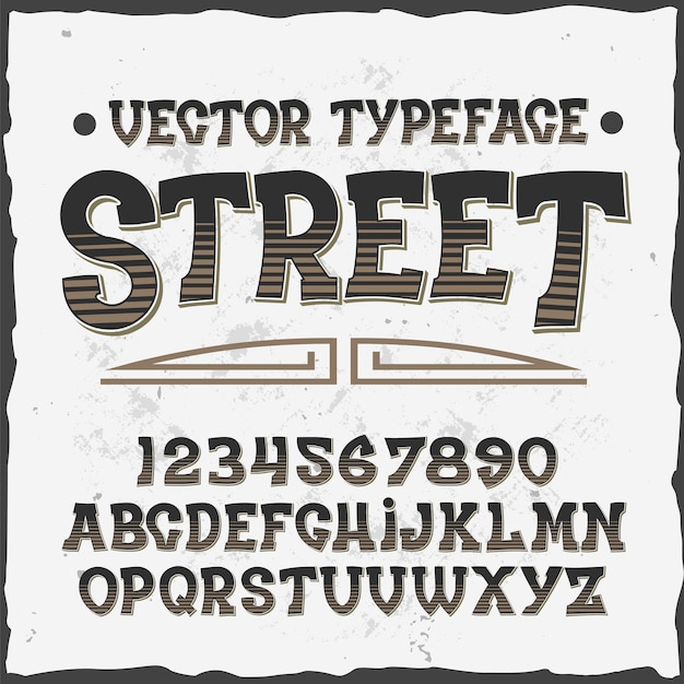 Vector de calle tipografía
