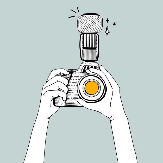Vector de cámara réflex digital