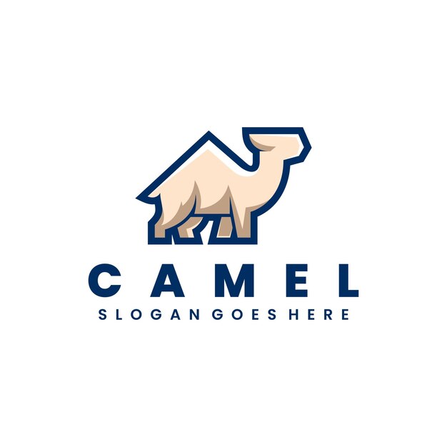 Vector camello simple logotipo de la mascota