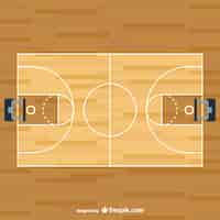 Vector gratuito vector cancha de baloncesto