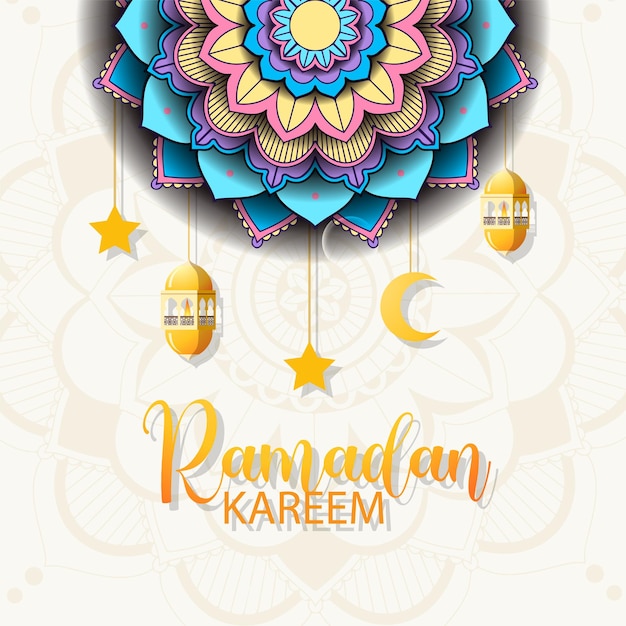 Vector gratuito vector de cartel de ramadán kareem