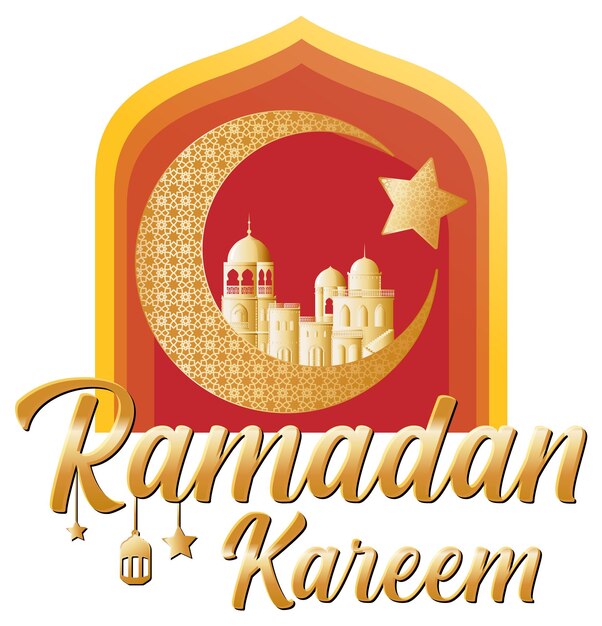 Vector de cartel de Ramadán Kareem