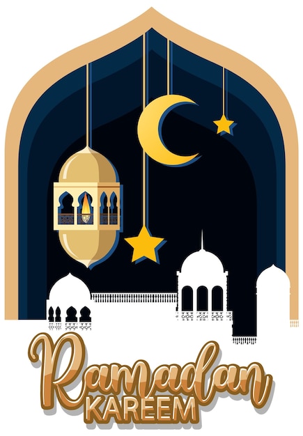 Vector de cartel de ramadán kareem