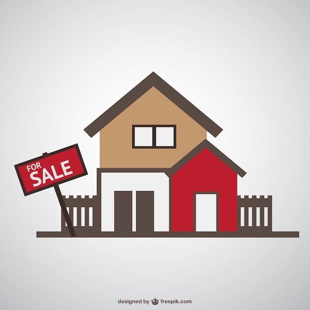 Vector de casa en venta