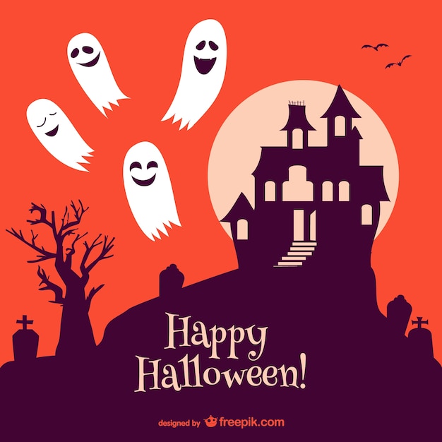 Vector de castillo de halloween