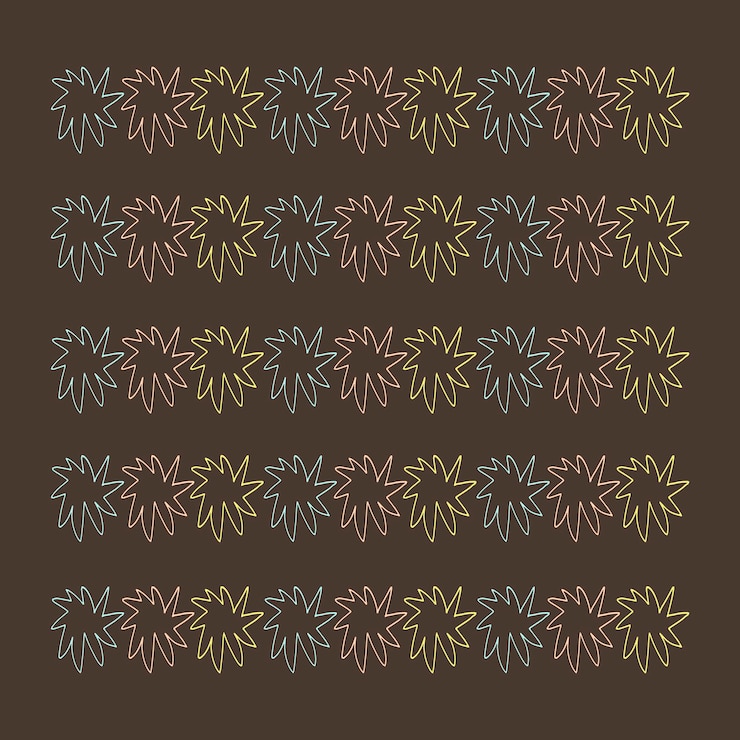 Vector gratuito vector de cepillo de ilustrador de fuegos artificiales doodle conjunto de cepillo de patrones sin fisuras