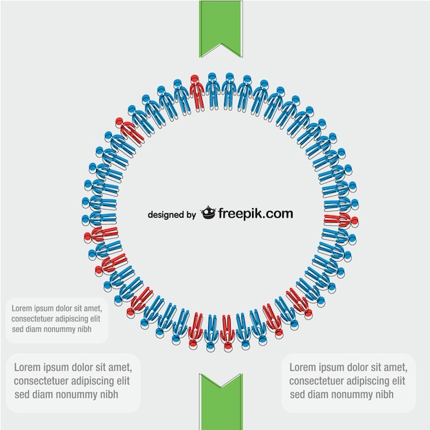 Vector círculo de personas