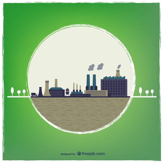 Vector de ciudad industrial