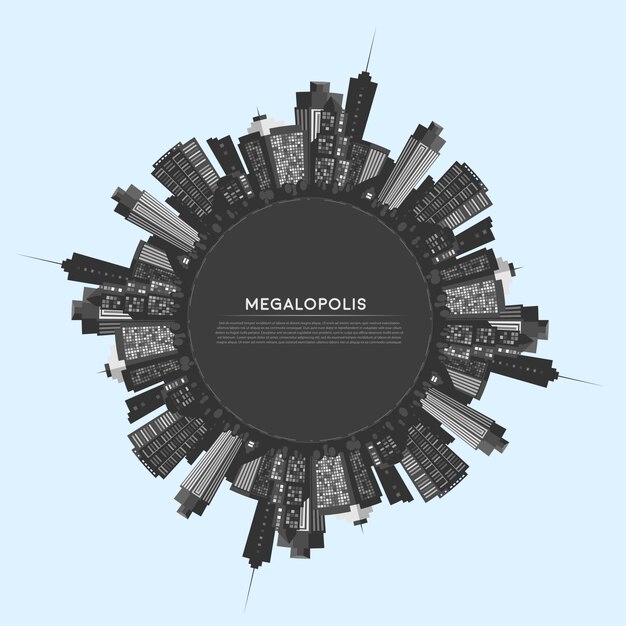 Vector de la ciudad moderna círculo.