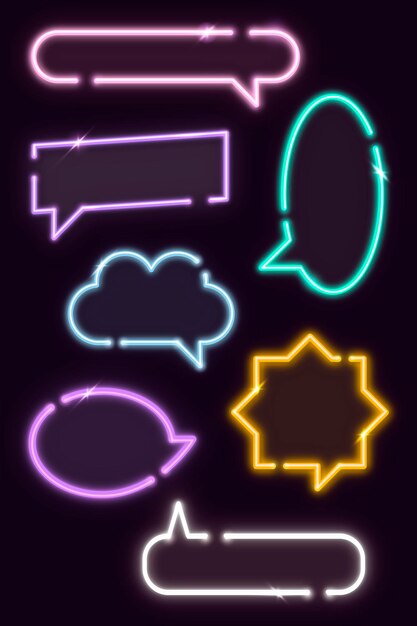 Vector de colección de elementos de diseño de globo de discurso colorido